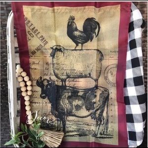 Farm animals garden flag